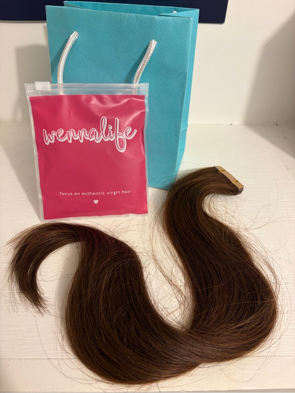 Alife Brown 10 Tape-In Extensions - Warm Chestnut Brown - 18”